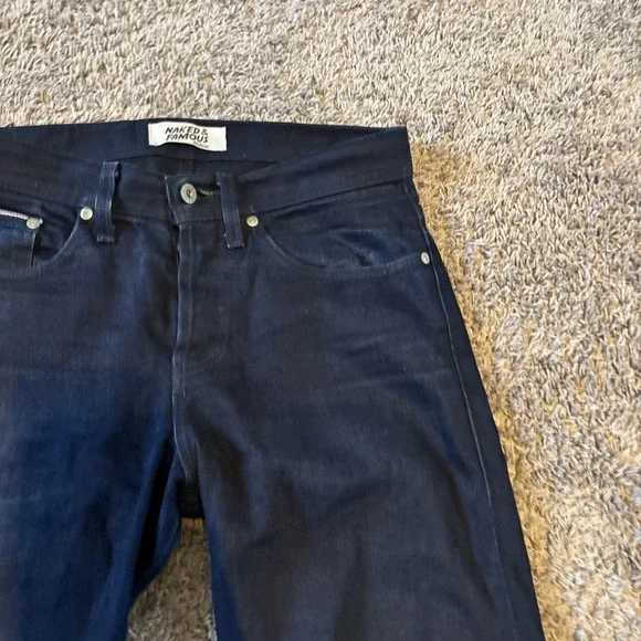 Naked And Famous Midnight Stretch Selvedge Size 31x32 Weird Guy Style